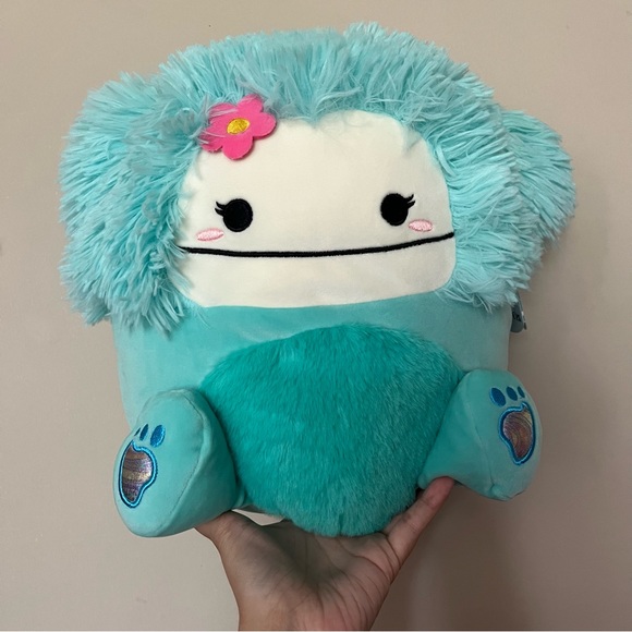 Squishmallows Other - NWT 11” Joelle the Blue Bigfoot with Flower Squishmallow